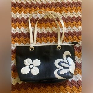 Floral vinyl purse